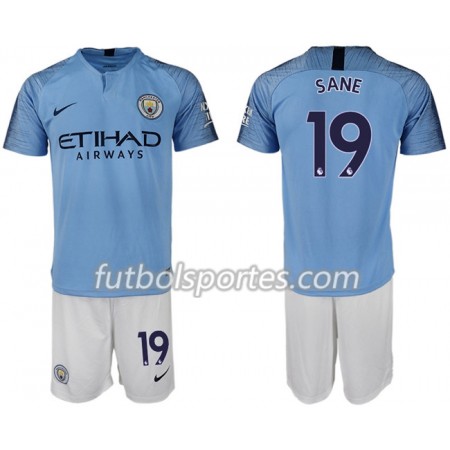 Camisetas Manchester City SANE 19 Niño Primera Equipacion 2018/2019